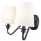 Z-Lite Gianna Wall Sconce, 2-Light, 20 In.W x 8.5 In.L x 9.75 In.H, Matte Black/White 7509-2S-MB - alternate 8